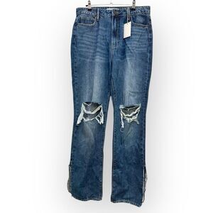 Hidden Jeans Tracey High Rise Straight Leg Distressed Denim – Size 30 NWT